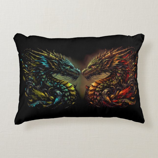 Dragon duality accent pillow (Front)