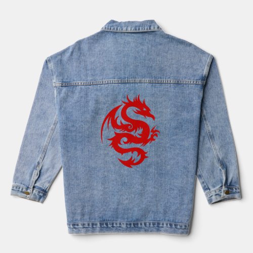 Dragon Dungeon Words _ D20 Tabletop Role Playing G Denim Jacket
