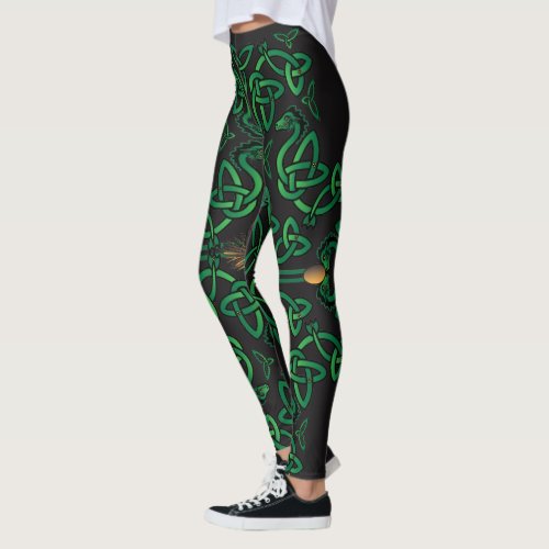 Dragon Egg Celtic Cross Leggings