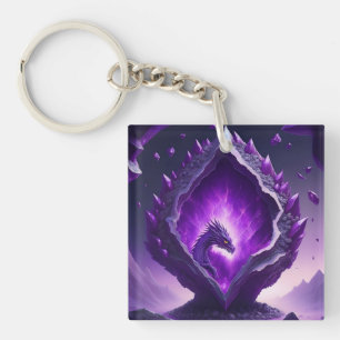 Dragon Emerges From Split In Spaceship he Crashed Keychain