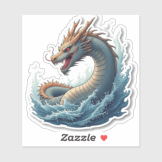 Dragon Emerging from Water Sticker