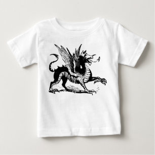Dragon Engraving - Black Baby T-Shirt