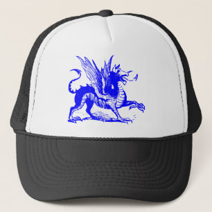 Dragon Engraving - Blue Trucker Hat