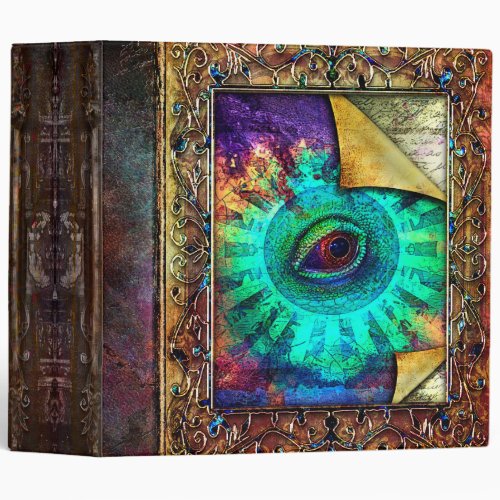 Dragon Eye Curling Pages Ancient Tome 3 Ring Binder