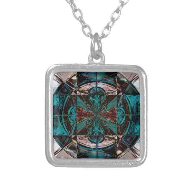 Dragon Eye II Silver Plated Necklace (Front)