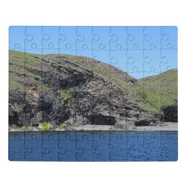 Dragon Face Rock Cliffs Skye Acrylic Jigsaw Puzzle (Puzzle Horizontal)