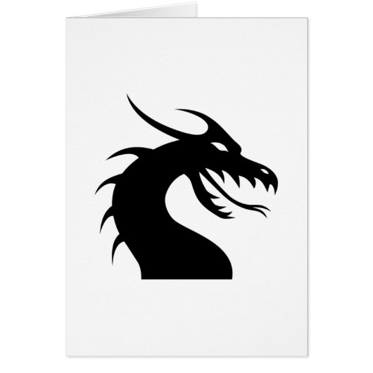 Dragon Face Silhouette Cards (Front)