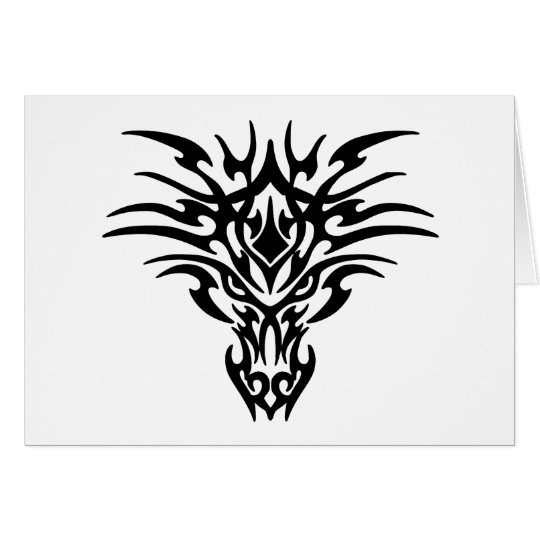 Dragon Face Tattoo Card