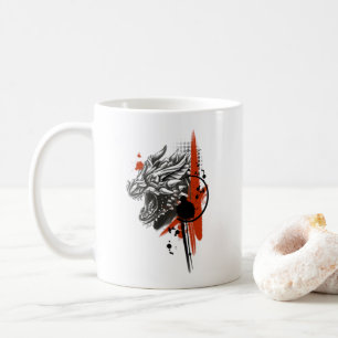 Dragon Face Trash Polka Coffee Mug