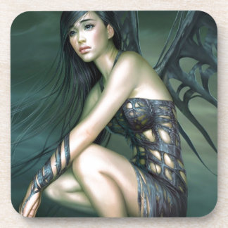 dragon fairy drink coaster