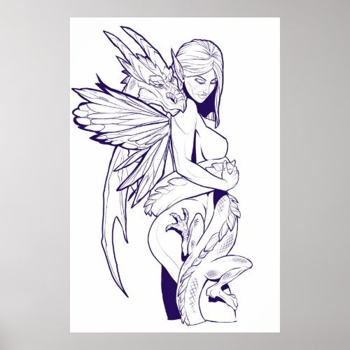 Dragon Fairy Poster