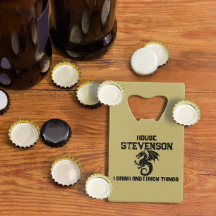 Dragon Family Logo Credit Card Bottle Opener