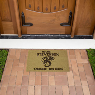 Dragon Family Logo  Fiber Doormat