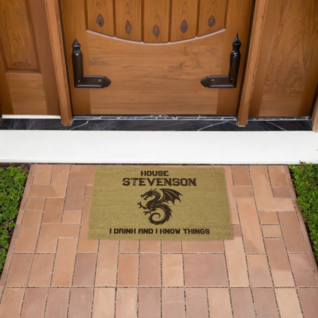 Dragon Family Logo  Fiber Doormat (Insitu (Outdoor))