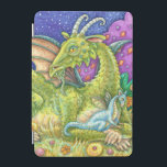 DRAGON FAMILY NEXT GENERATION, WHIMSICAL FANTASY iPad MINI COVER<br><div class="desc">COLORFUL DRAGON AND OFFSPRING IN SECRET GARDEN.  FANTASY FAMILY COVER *Customize ... ..Look For Matching Items Susan Brack Designs</div>