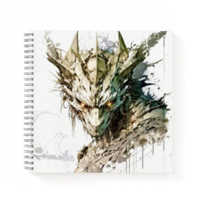 Dragon Fantasy Animal Painting Wildlife Outdoors Notebook