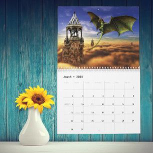 Dragon Fantasy Art Choose any Year Calendar
