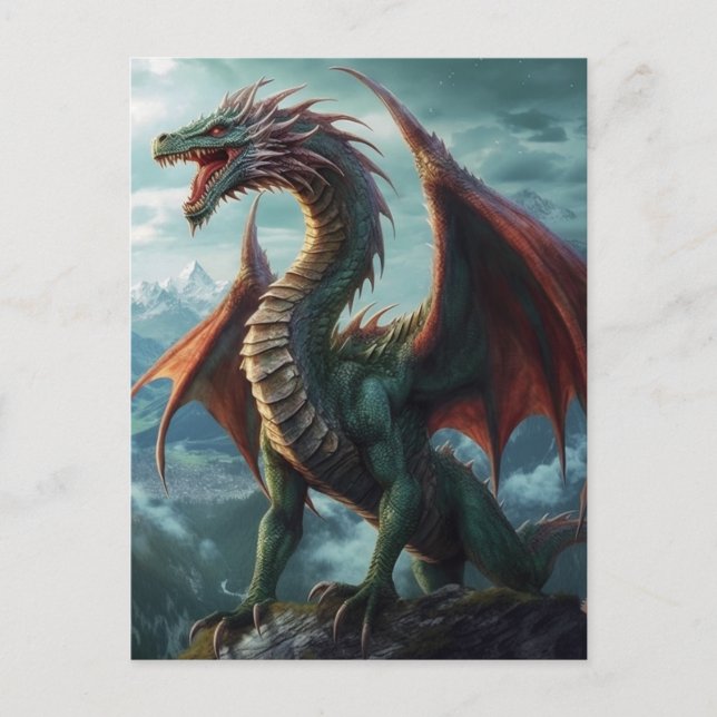 Dragon Fantasy Art Postcard (Front)
