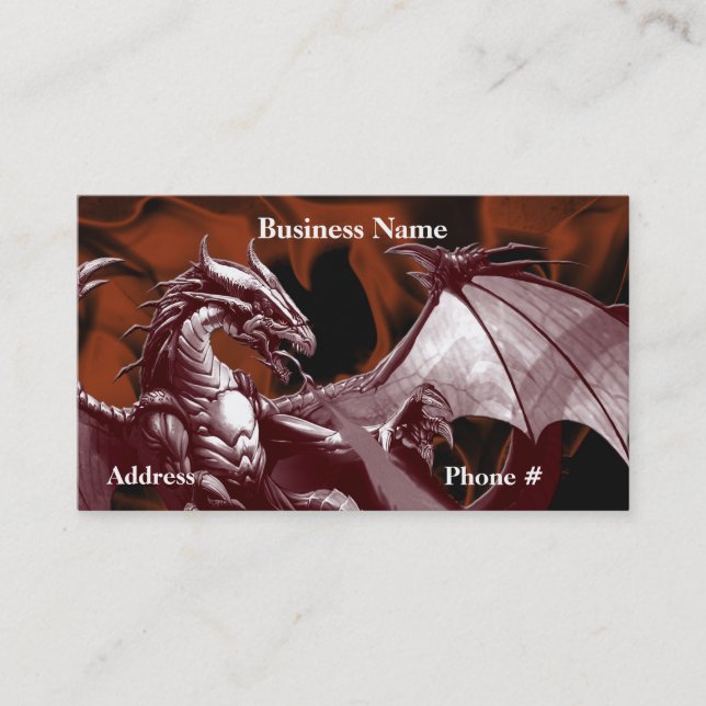 Dragon Fantasy Business Cards (Front)