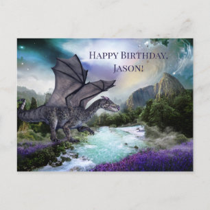 Dragon Fantasy Child Birthday Postcard