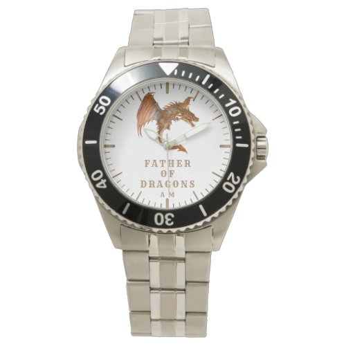 Dragon Father Of Dragons Typography Monogram Watch