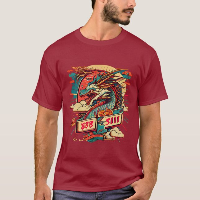 Dragon Feast: The Great Sushi Dragon and Ramen T-Shirt (Front)