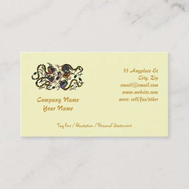 Dragon Fighter Fighting Dragons Business Card (Front)