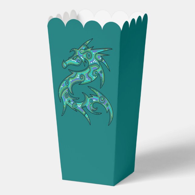 Dragon filled with Dots Pattern 1 Favor Boxes (Back)