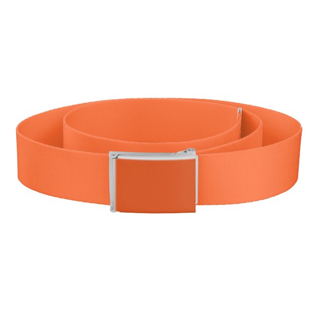 Dragon Fire Bright Orange Solid Color Print Belt (Coil)