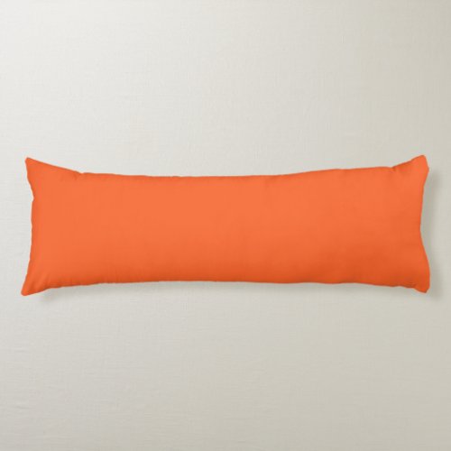 Dragon Fire Bright Orange Solid Color Print Body Pillow