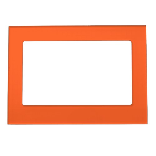 Dragon Fire Bright Orange Solid Color Print Magnetic Frame