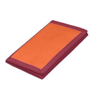 Dragon Fire Bright Orange Solid Color Print Tri-fold Wallet