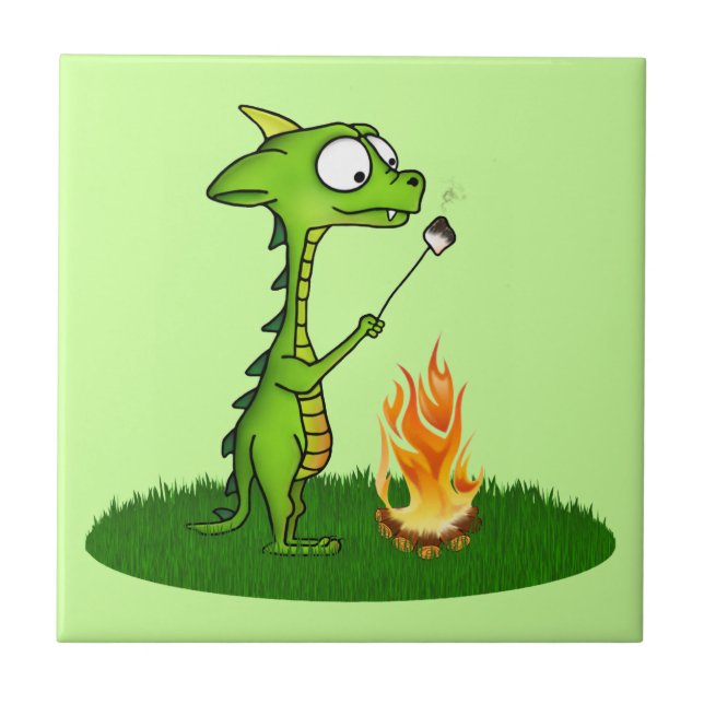 Dragon Fire Ceramic Tile (Front)