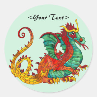 Dragon Fire Classic Round Sticker