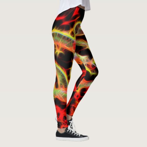 Dragon Fire Decor on Leggings