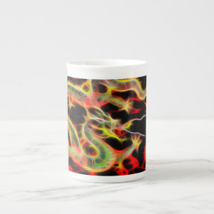 Dragon Fire decor on Lucky Energy Bone China Mug