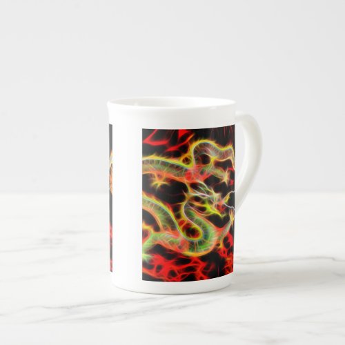 Dragon Fire decor on Lucky Energy Bone China Mug