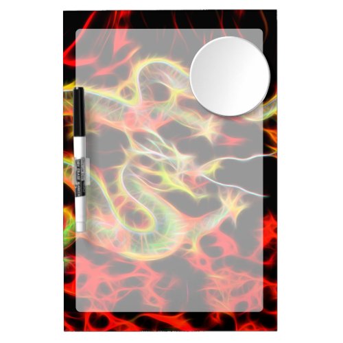 Dragon Fire decor on Lucky Energy Dry Erase Board With Mirror