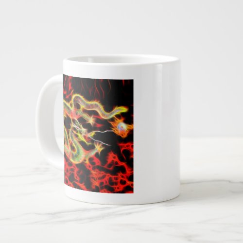 Dragon Fire decor on Lucky Energy Giant Coffee Mug