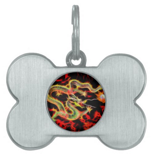 Dragon Fire decor on Lucky Energy Pet Tag