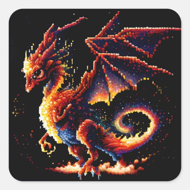 Dragon Fire Elemental  Square Sticker (Front)