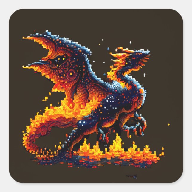 Dragon Fire Elemental  Square Sticker (Front)