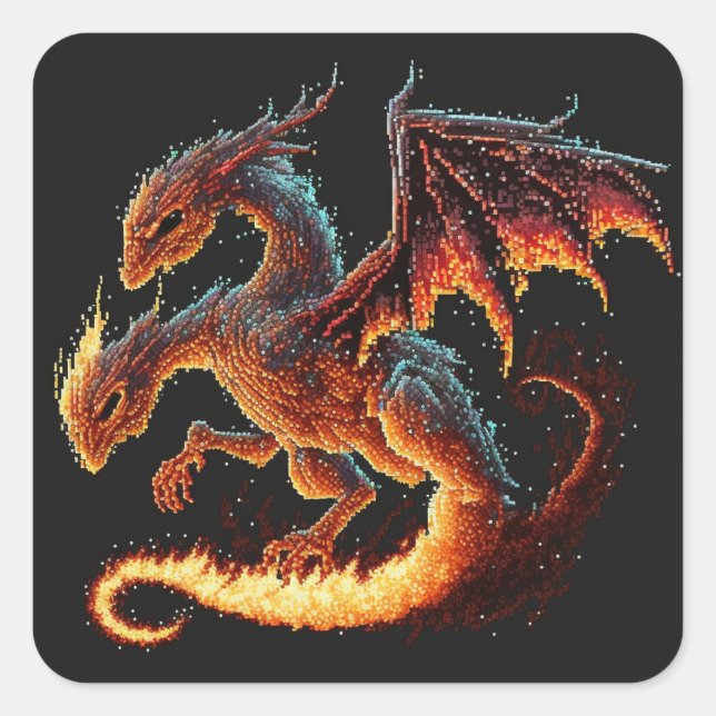 Dragon Fire Elemental  Square Sticker (Front)