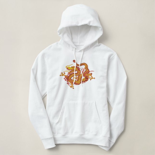Dragon Fire Embroidered Hoodie (Design Front)