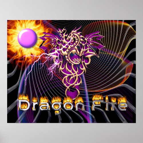 Dragon Fire _ Fantasy Art Poster