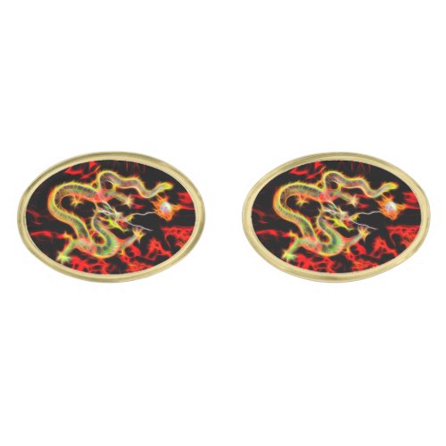 Dragon Fire in Lucky Energy Cufflinks