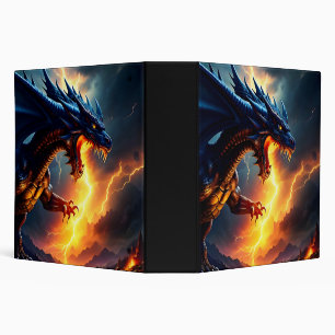 Dragon Fire Lightning Fight Two 3 Ring Binder