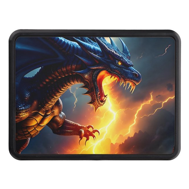Dragon Fire Lightning Fight Two Hitch Cover (Front)