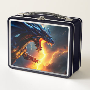 Dragon Fire Lightning Fight Two Metal Lunch Box