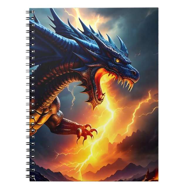 Dragon Fire Lightning Fight Two Notebook (Front)